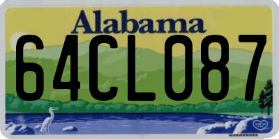 AL license plate 64CL087