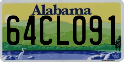 AL license plate 64CL091