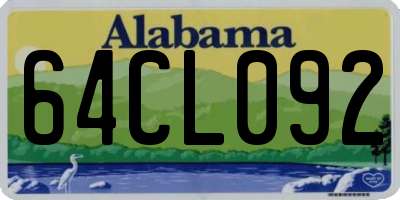 AL license plate 64CL092