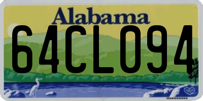 AL license plate 64CL094