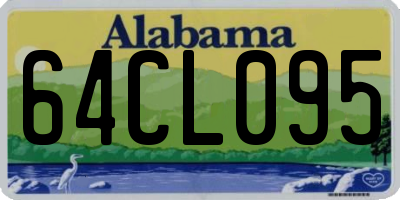 AL license plate 64CL095
