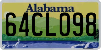 AL license plate 64CL098