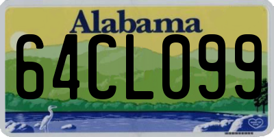 AL license plate 64CL099
