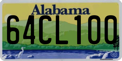 AL license plate 64CL100