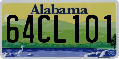 AL license plate 64CL101