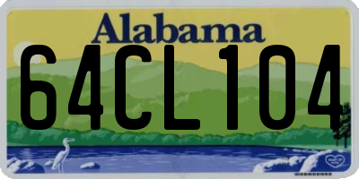 AL license plate 64CL104