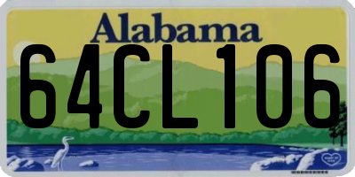 AL license plate 64CL106