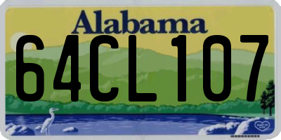 AL license plate 64CL107