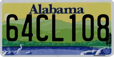 AL license plate 64CL108