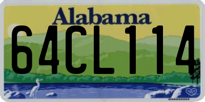 AL license plate 64CL114