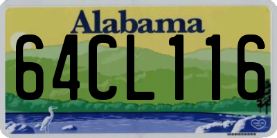 AL license plate 64CL116