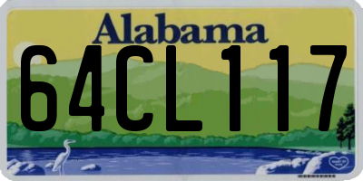 AL license plate 64CL117