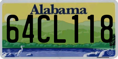 AL license plate 64CL118