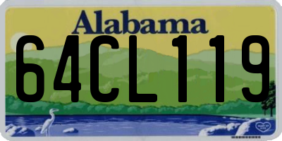 AL license plate 64CL119
