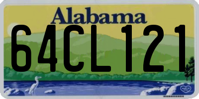 AL license plate 64CL121