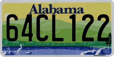 AL license plate 64CL122