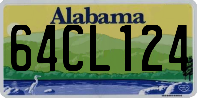 AL license plate 64CL124