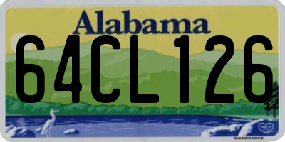AL license plate 64CL126
