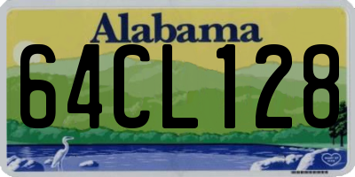 AL license plate 64CL128