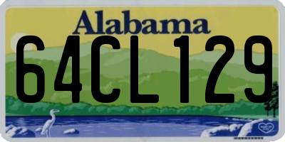 AL license plate 64CL129