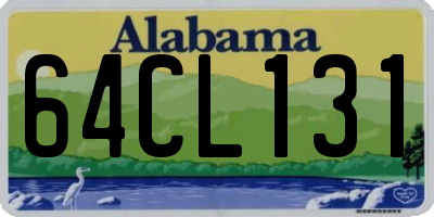 AL license plate 64CL131