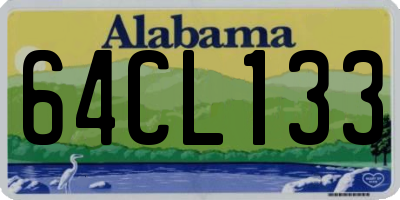AL license plate 64CL133