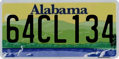 AL license plate 64CL134