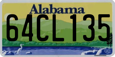 AL license plate 64CL135