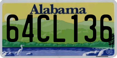 AL license plate 64CL136