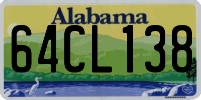 AL license plate 64CL138