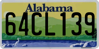 AL license plate 64CL139