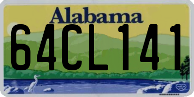 AL license plate 64CL141
