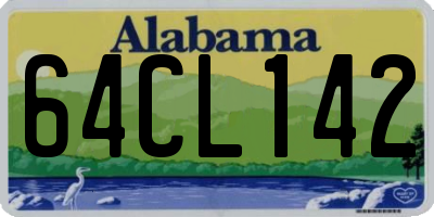 AL license plate 64CL142