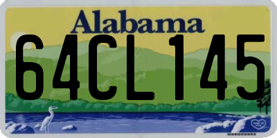 AL license plate 64CL145