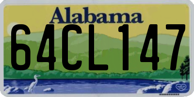 AL license plate 64CL147