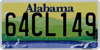 AL license plate 64CL149