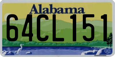 AL license plate 64CL151