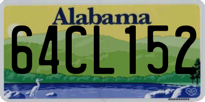 AL license plate 64CL152