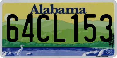 AL license plate 64CL153