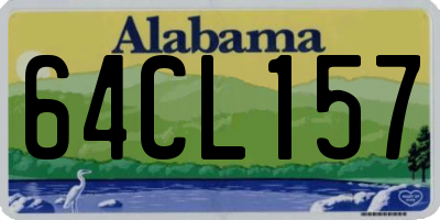 AL license plate 64CL157