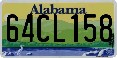 AL license plate 64CL158