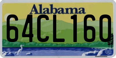 AL license plate 64CL160