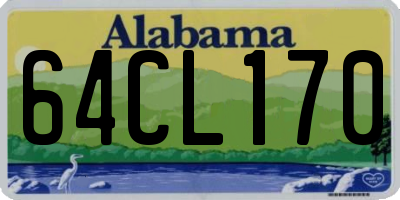 AL license plate 64CL170
