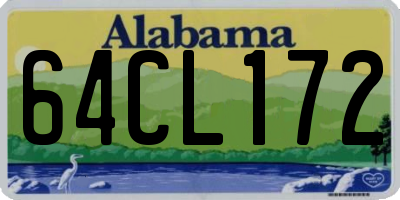 AL license plate 64CL172
