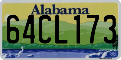 AL license plate 64CL173