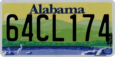 AL license plate 64CL174