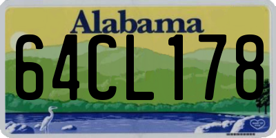 AL license plate 64CL178