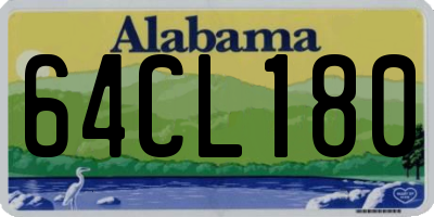 AL license plate 64CL180