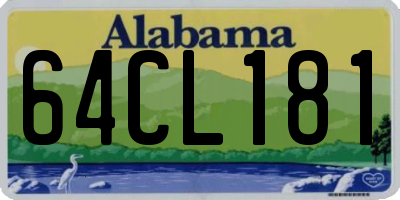 AL license plate 64CL181