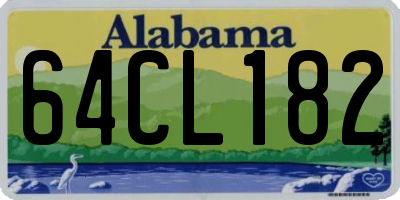 AL license plate 64CL182